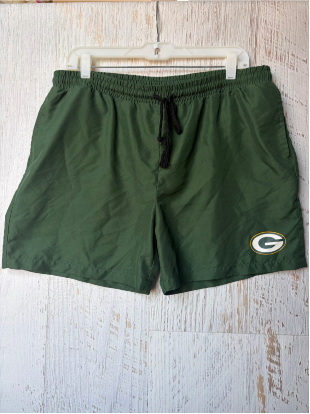 Men's NFL Green Bay Packers Swim Trunks Size L Green Yellow